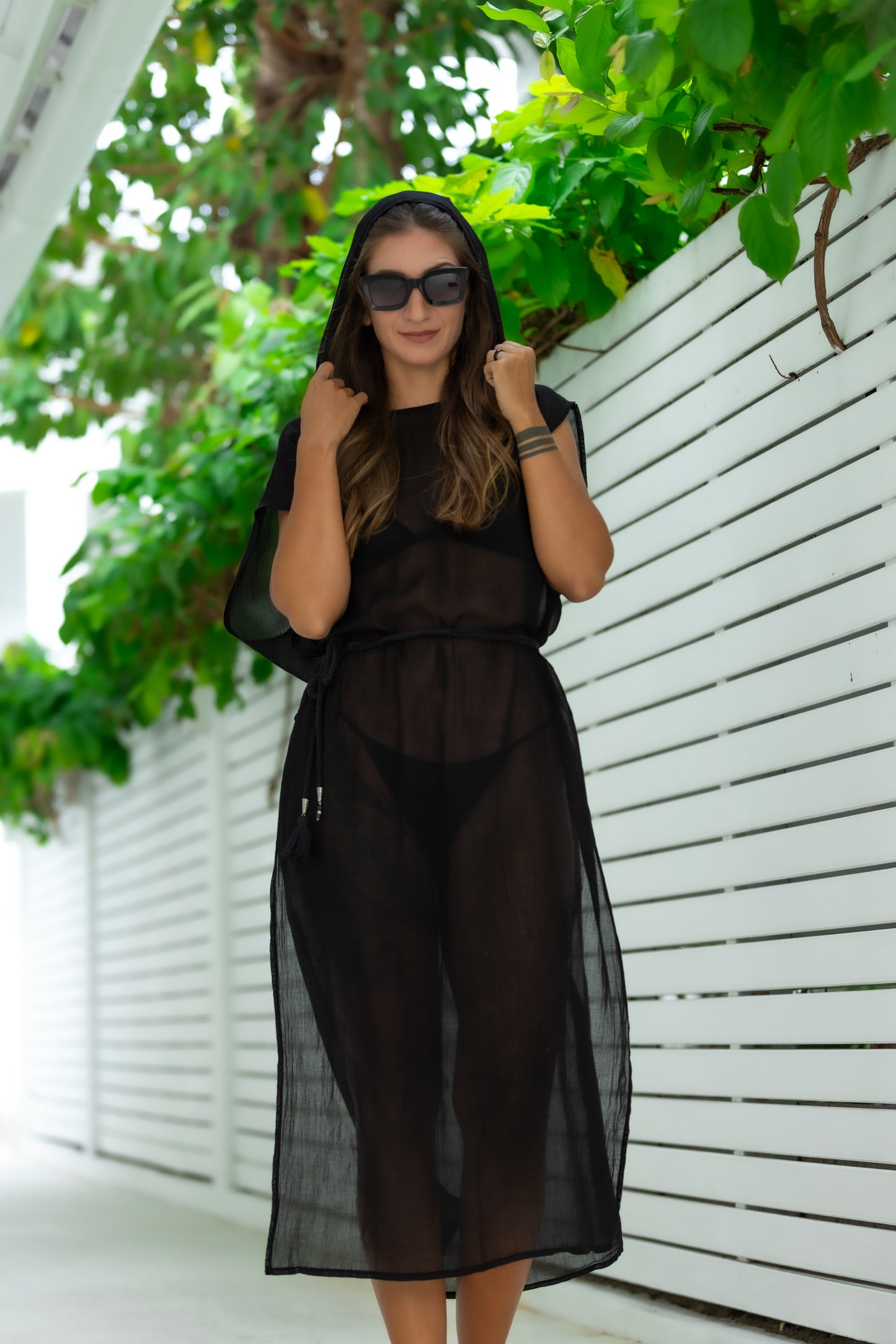HORIZON KAFTAN - BLACK HOODED