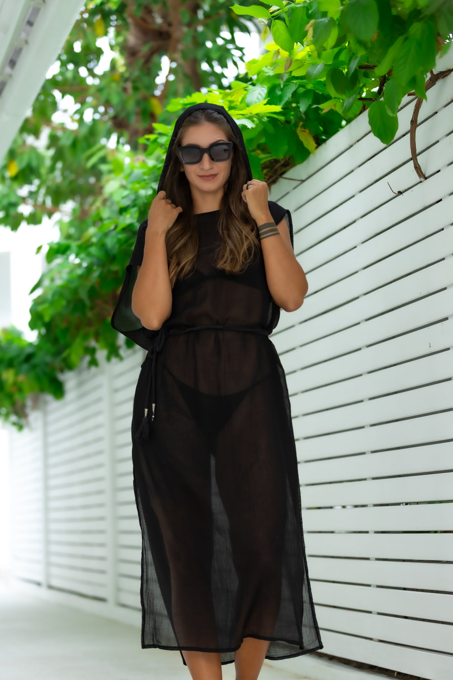 HORIZON KAFTAN - BLACK HOODED