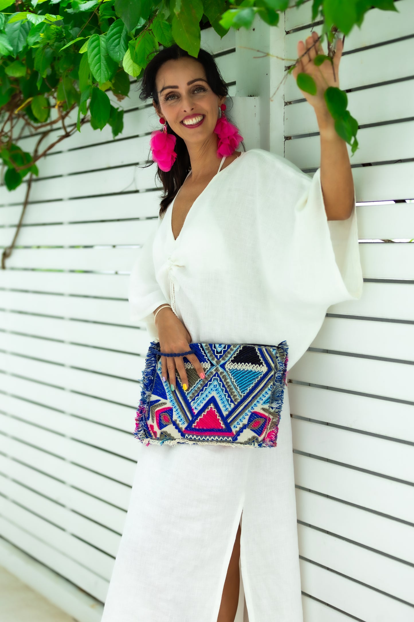 HORIZON KAFTAN - WHITE LINEN