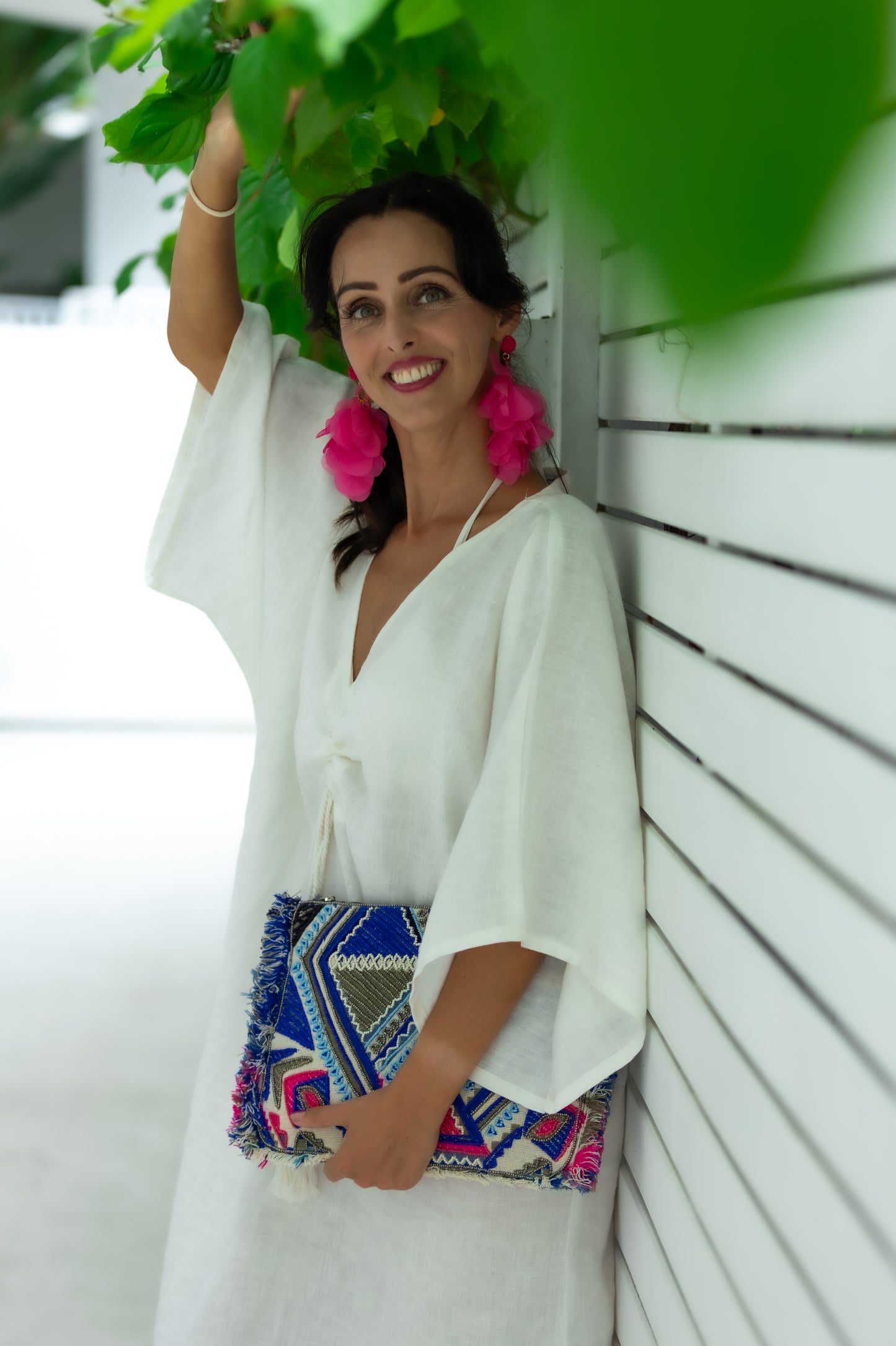 HORIZON KAFTAN - WHITE LINEN