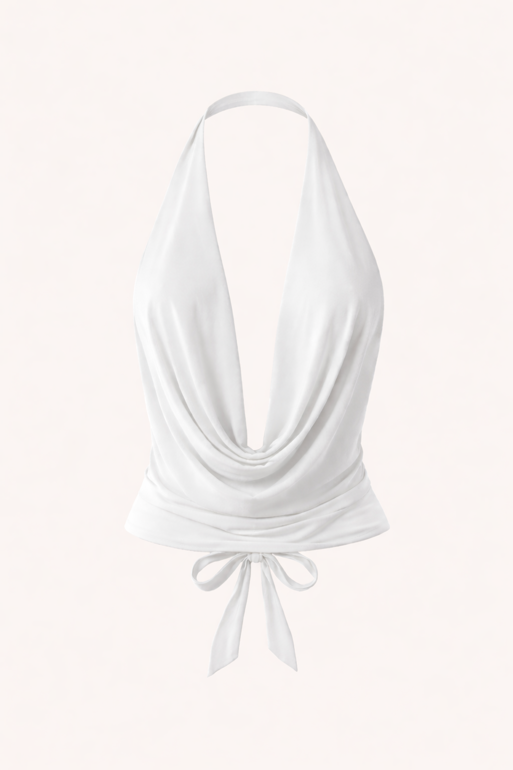 NOIR DRAPE HALTER TOP