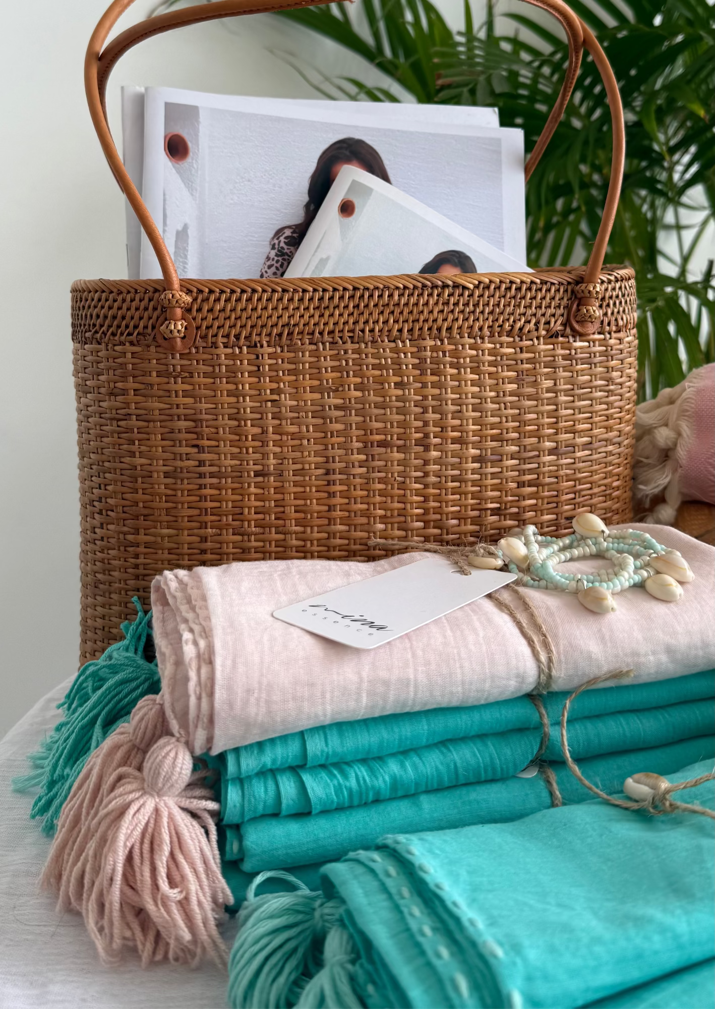 HORIZON SARONG - TURQUOISE COTTON