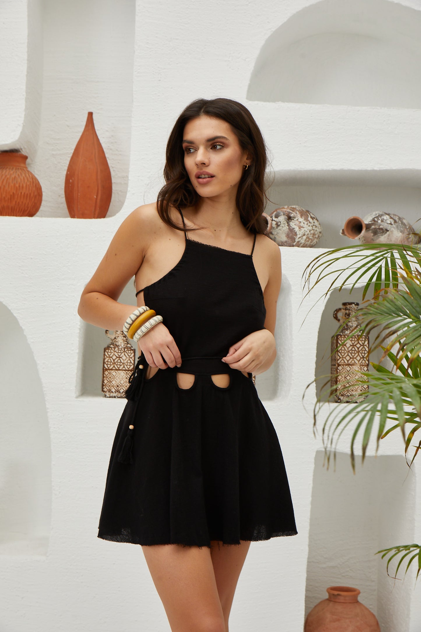 MAGIC MINI OPEN BACK DRESS BLACK
