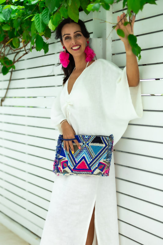 HORIZON KAFTAN - WHITE LINEN