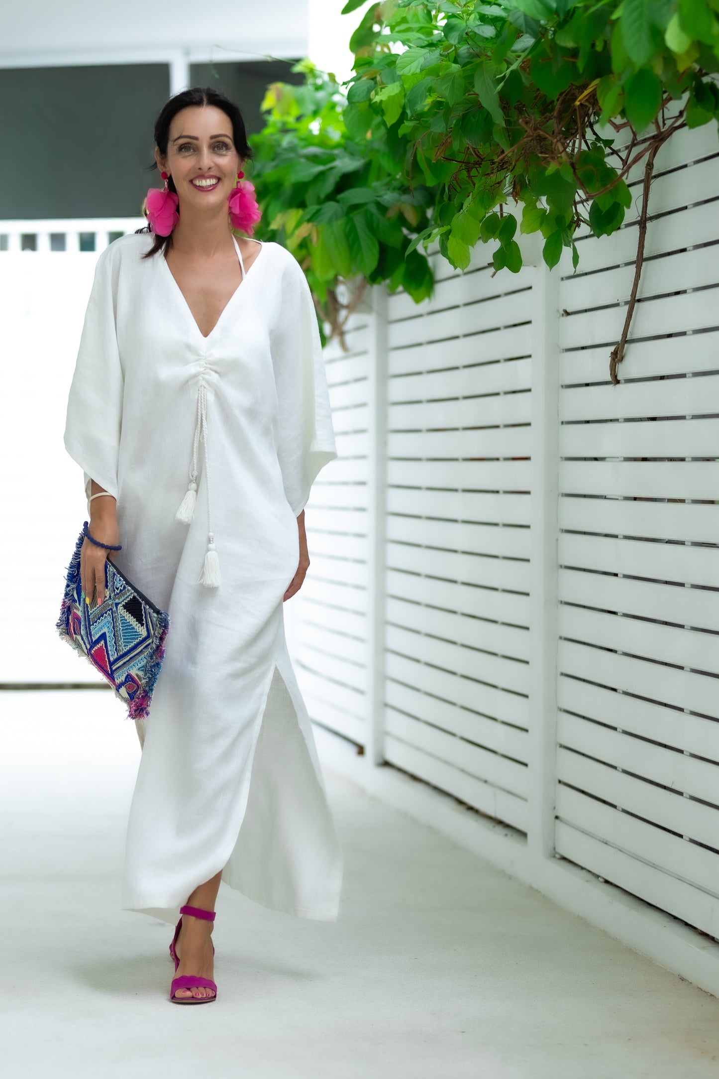 HORIZON KAFTAN - WHITE LINEN