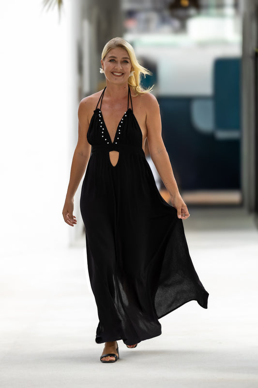 HORIZON MAXI DRESS - BLACK PEARL
