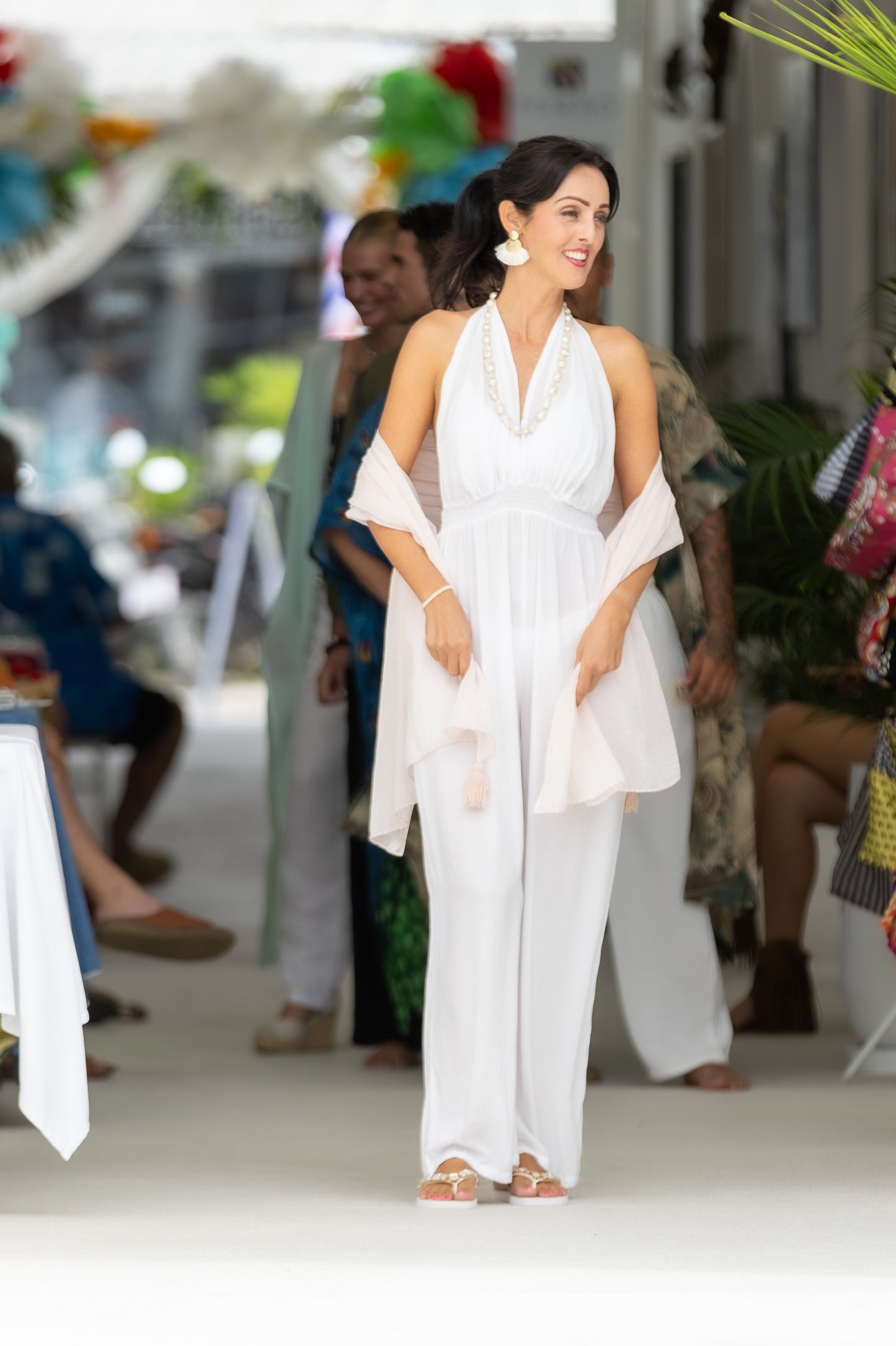HORIZON JUMPSUIT = WHITE VISCOSE