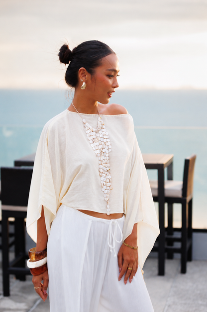 HORIZON SOFT YELLOW COTTON CROP TOP