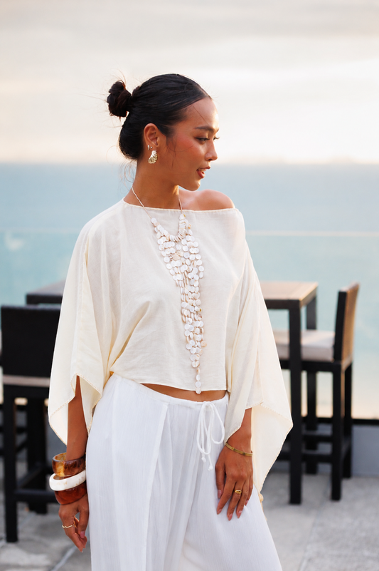 HORIZON SOFT YELLOW COTTON CROP TOP