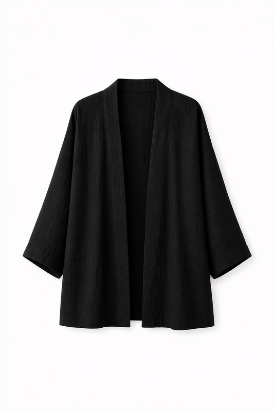NOIR MIDI KIMONO