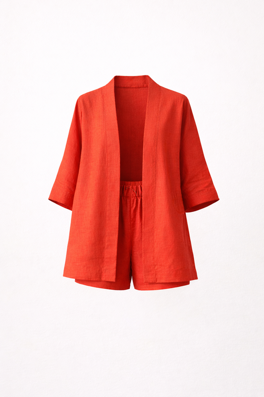 ANNA RED LINEN SET - Special Edition