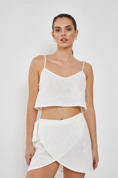 ALLURE MINI WRAP SKIRT