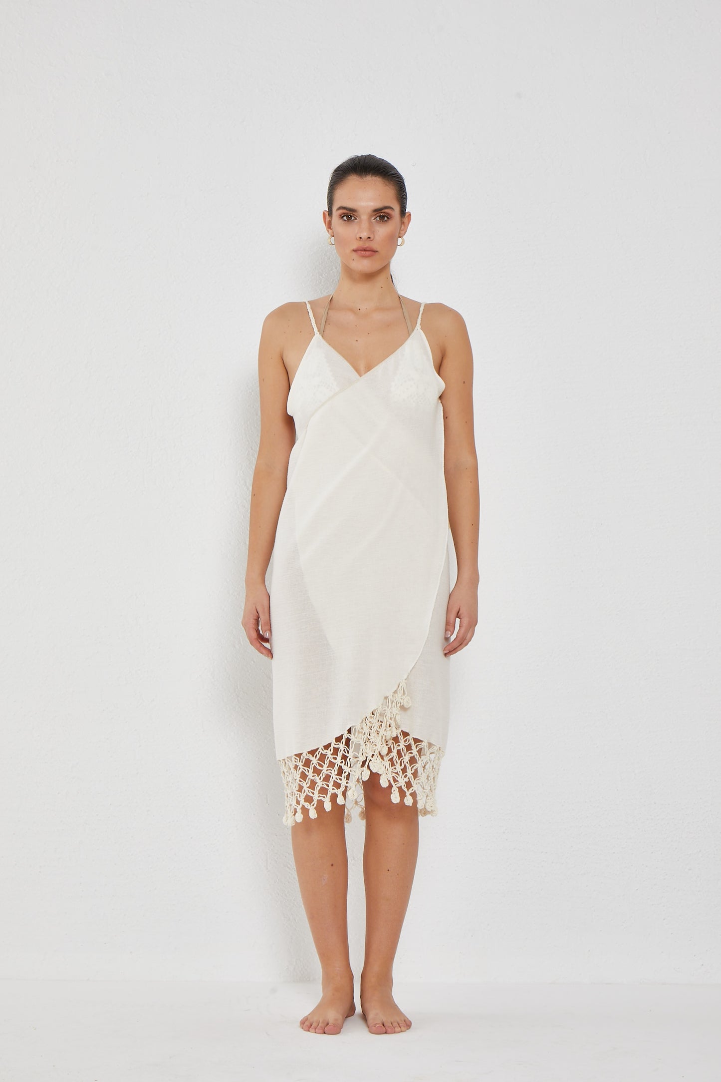 GAIA SLIP DRESS - WHITE